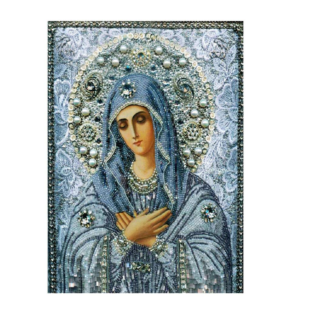 Ketsicart Art DIY 5D Diamond Mary Painting Embroidery Cross Crafts Stitch Kit Unframed