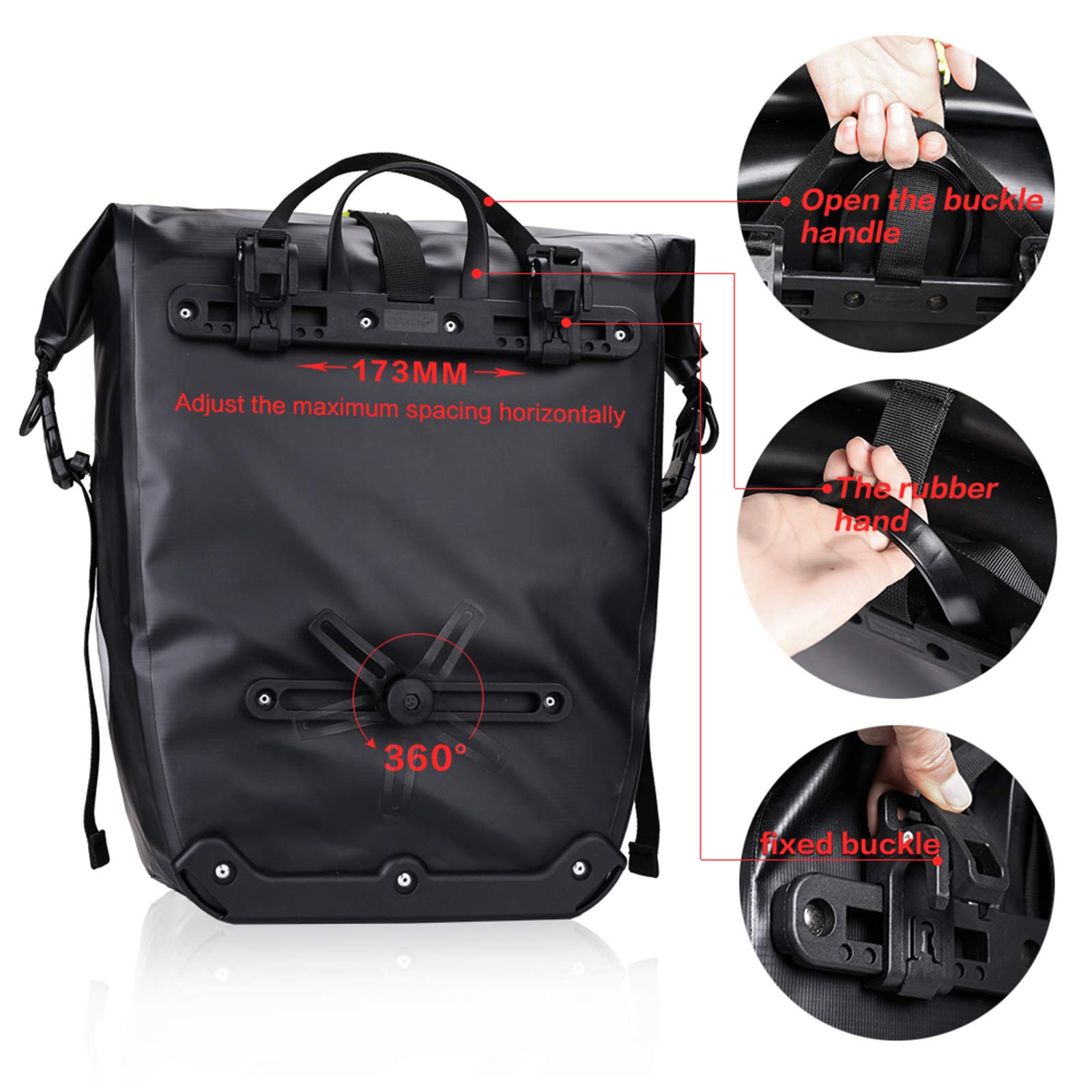 Fahrrad Gepäckträgertasche Wasserdicht - Reflektierende Satteltasche Mit Schultergurt