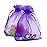 Stratalife Organza Bags 4x6 Mesh Jewelry Pouches Small Jewelry Holder With Drawstring Party Favor Gift Bags for Small Business Purple (100PCS)