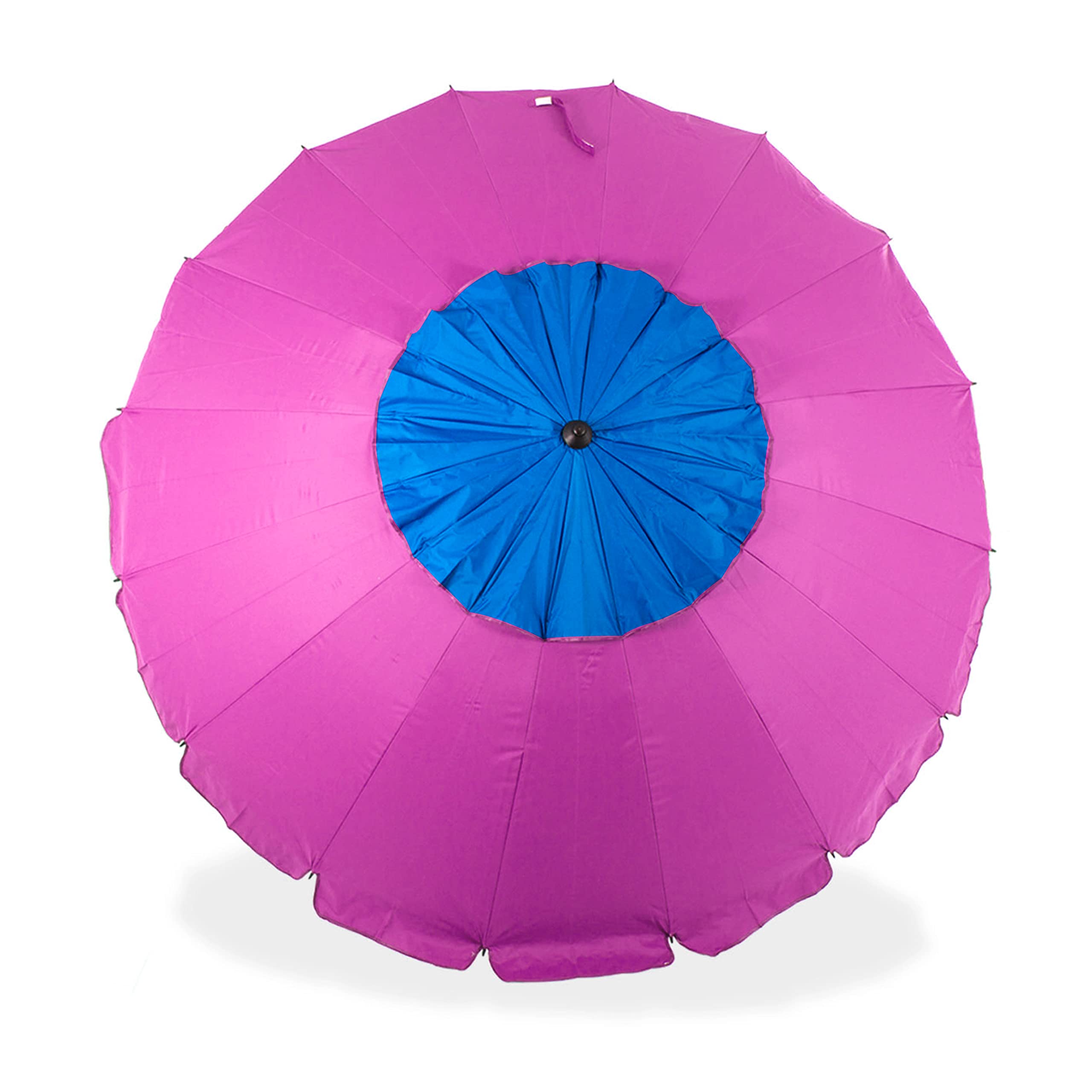 CREVICOSTA QUALITY MARK MARCAS DE CALIDAD - Sombrilla de playa 240 cm con Espiral y Poste de Recorrido Total. 16 Varillas