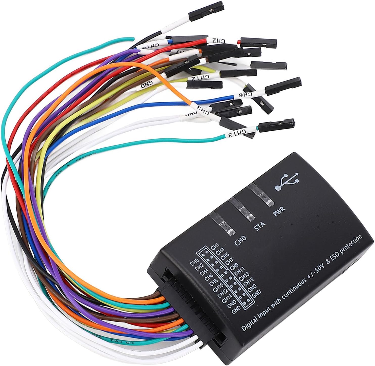 16 Channel Logic Analyzer, High Sampling Rate, Multi Protocol Analysis, 100M with, Compatible Official Genuine Software
