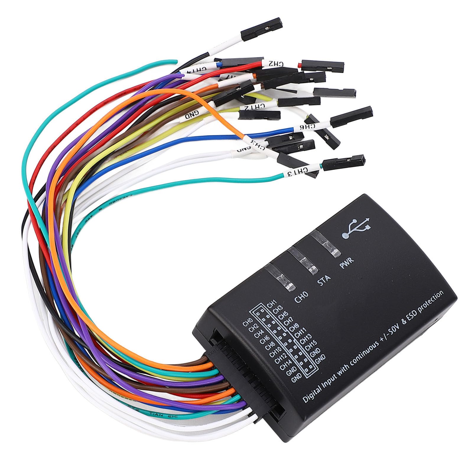 Analizador Lógico Dispositivo Analizador Lógico de 16 Canales Frecuencia de Muestreo de 100 M USB Compacto para