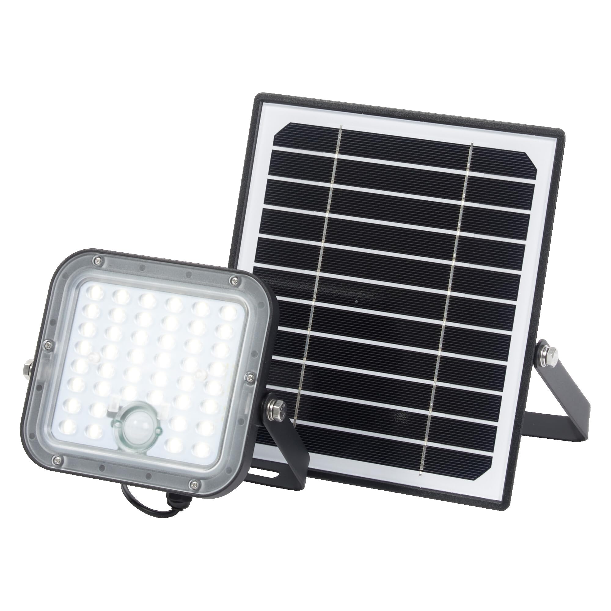 OSRAM LED-Solar-Außenleuchte Endura Outdoor schwarz mit Flutlicht und Solar-Panel, 5 m langes Kabel, mit Fernbedienung und PIR-Bewegungsmelder, 10 W, 1400 lm, 840, 4000 K Lichtfarbe, EEK A