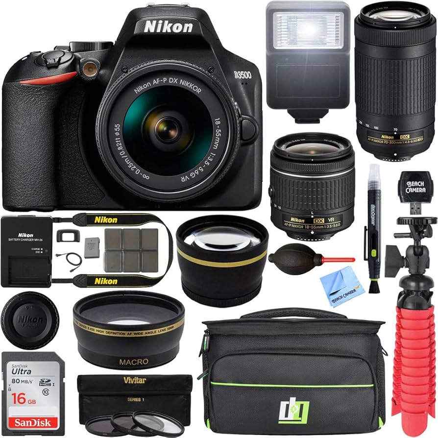 Nikon D3500 一眼レフ　レンズ18-55 レンズ70-300の2本付 Amazon.com : Nikon D3500 DX-Format DSLR Two Lens Kit with AF