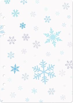 Discagenda Snowflakes Polypropylene PP Planner Organizer Dashboard Ringbound, A5
