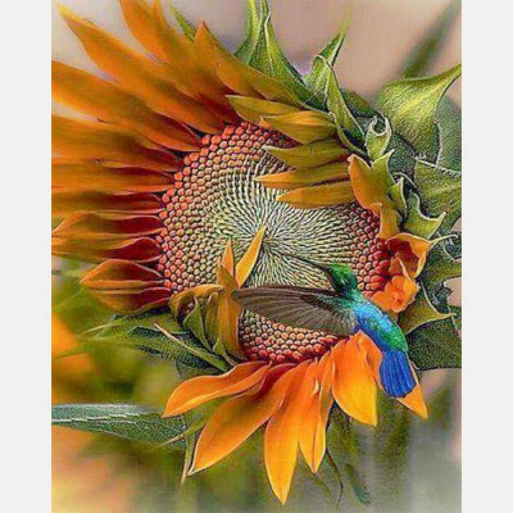 Kit diamant painting 5D tournesol contre le stress | Mosaïque carrée 30x40 cm