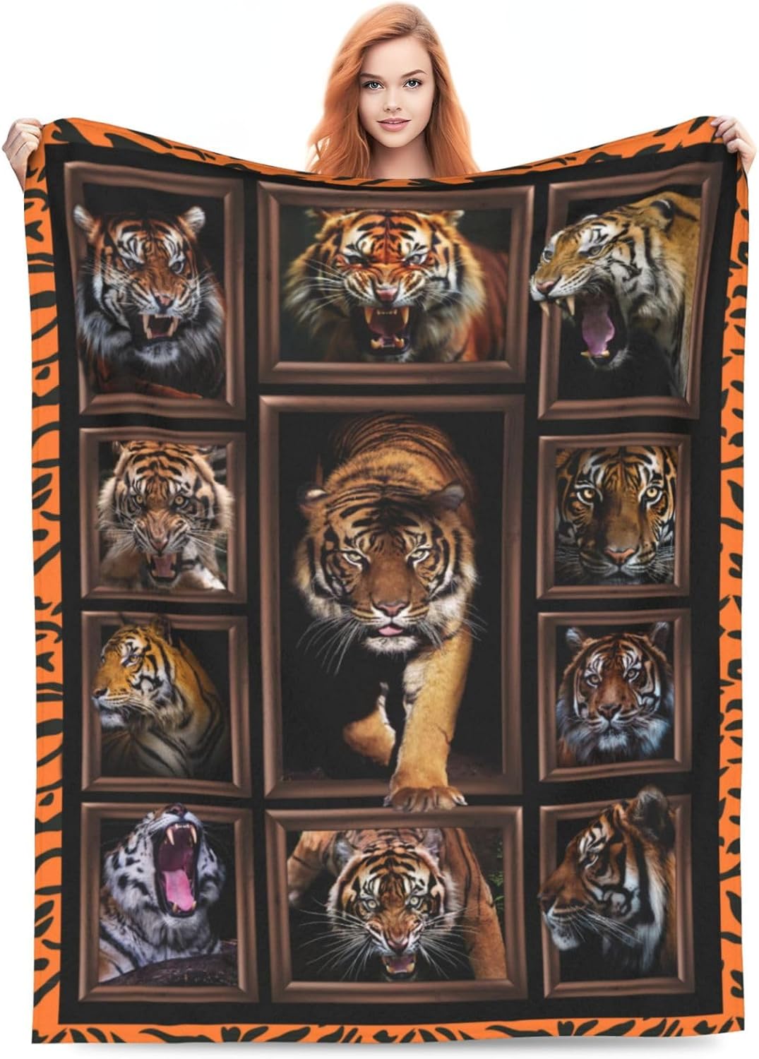Turamurra Tiger Blanket Gifts for Adults Kids Animal Soft