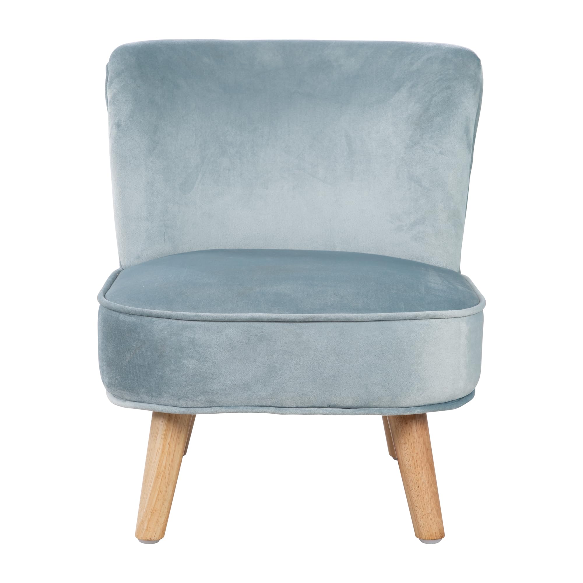 roba Poltrona per Bambini Lil Sofa - Piedini in Legno - Tessuto in Velluto - Morbido e Soffice - Arredamento per Bambini - per la Cameretta - dai 18 Mesi - Azzurro