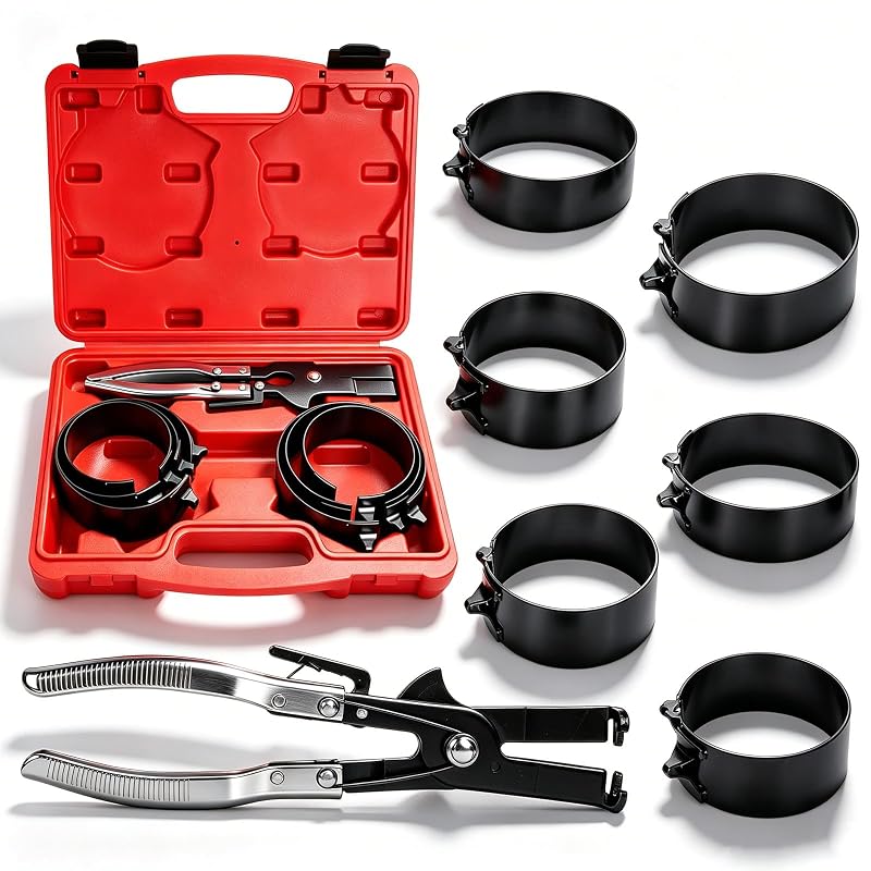 Kit Compressor de Anéis de Pistão MR CARTOOL com Alicate e 6 Anéis, 73–111 mm, 7 Peças