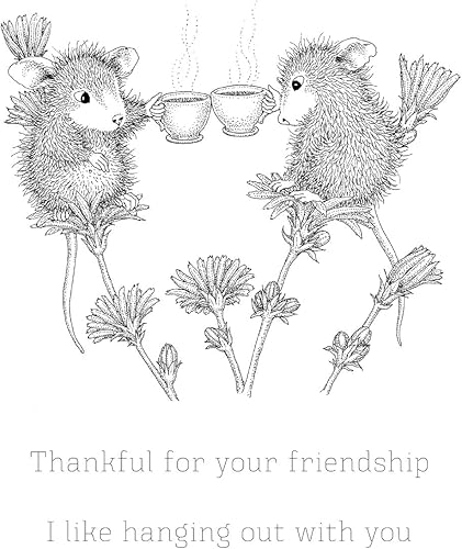 Miniatura 4 de Spellbinders RSC-005 Té para dos sellos de goma de la colección Spring House-Mouse Designs