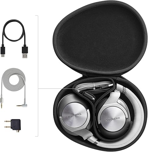Vista 8 de Technics - Auriculares inalámbricos con cancelación de ruido con conectividad multipunto de 2 dispositivos - EAH-A800-S Plata plateado
