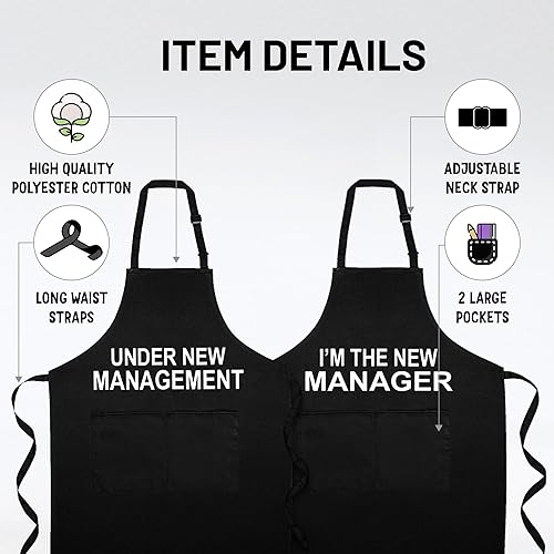 Miniatura 5 de Divertidos delantales para parejas, aniversario, despedida de soltera, cumpleaños, boda, juego de regalo de cocina de compromiso para él, su novia