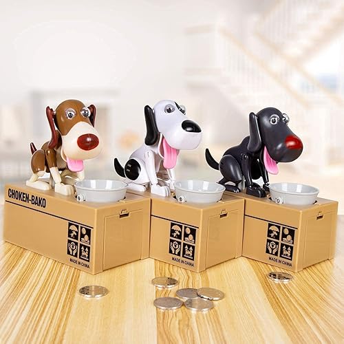 Miniatura 10 de Robotic Dog Piggy Bank - Caja de dinero de juguete para masticar monedas, la mejor Navidad, Año Nuevo, regalo de cumpleaños para niños y niñas (6