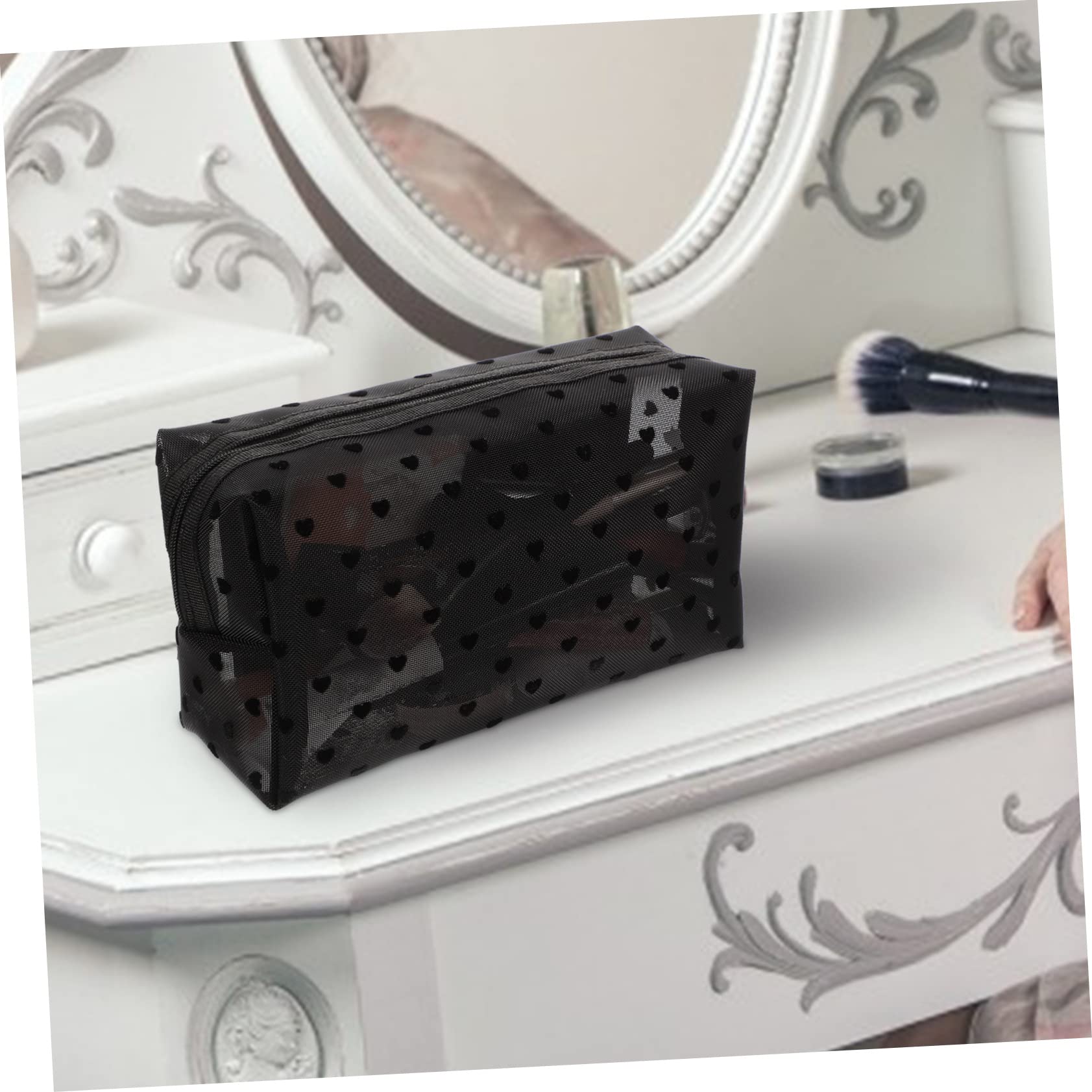 FOMIYES 15piezas Bolsa De Maquillaje Portátil Organizador De Viaje para Cosméticos y Artículos De Tocador Diseño Transparente y Ligero para Mujeres y Niñas