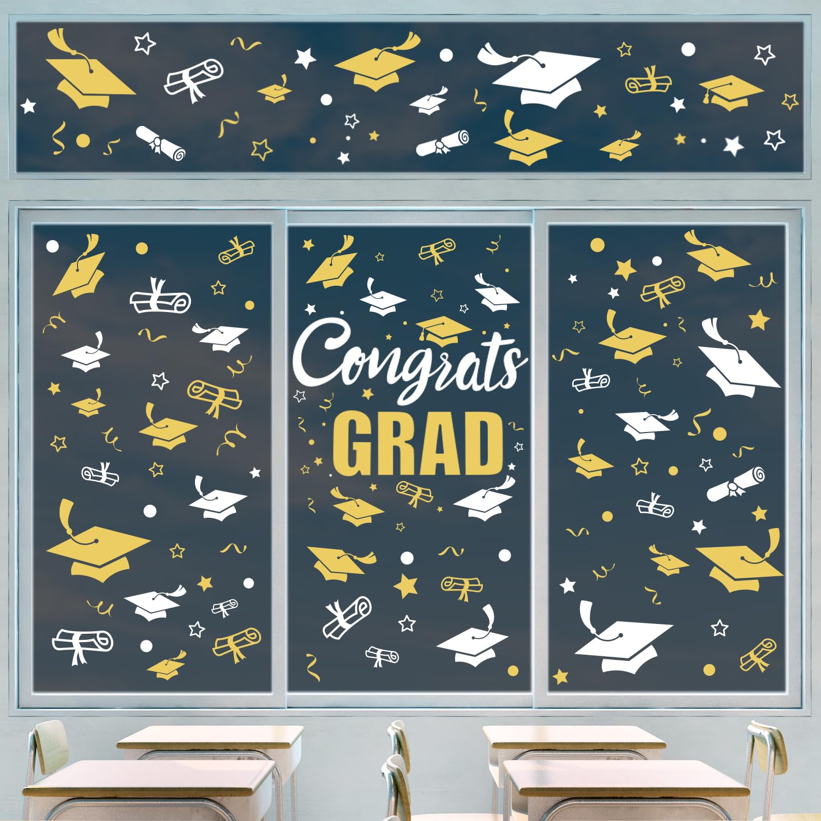 Autocollants de fenêtre diplôme pour décorer la maison et le bureau
