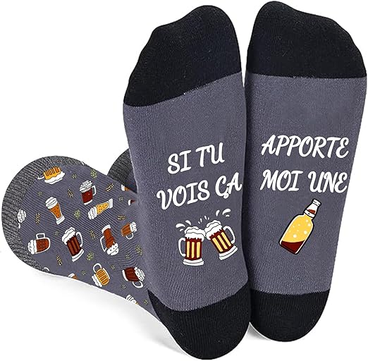 Cadeau Noel Homme Velo, Chaussettes Rigolotes Homme 43-46