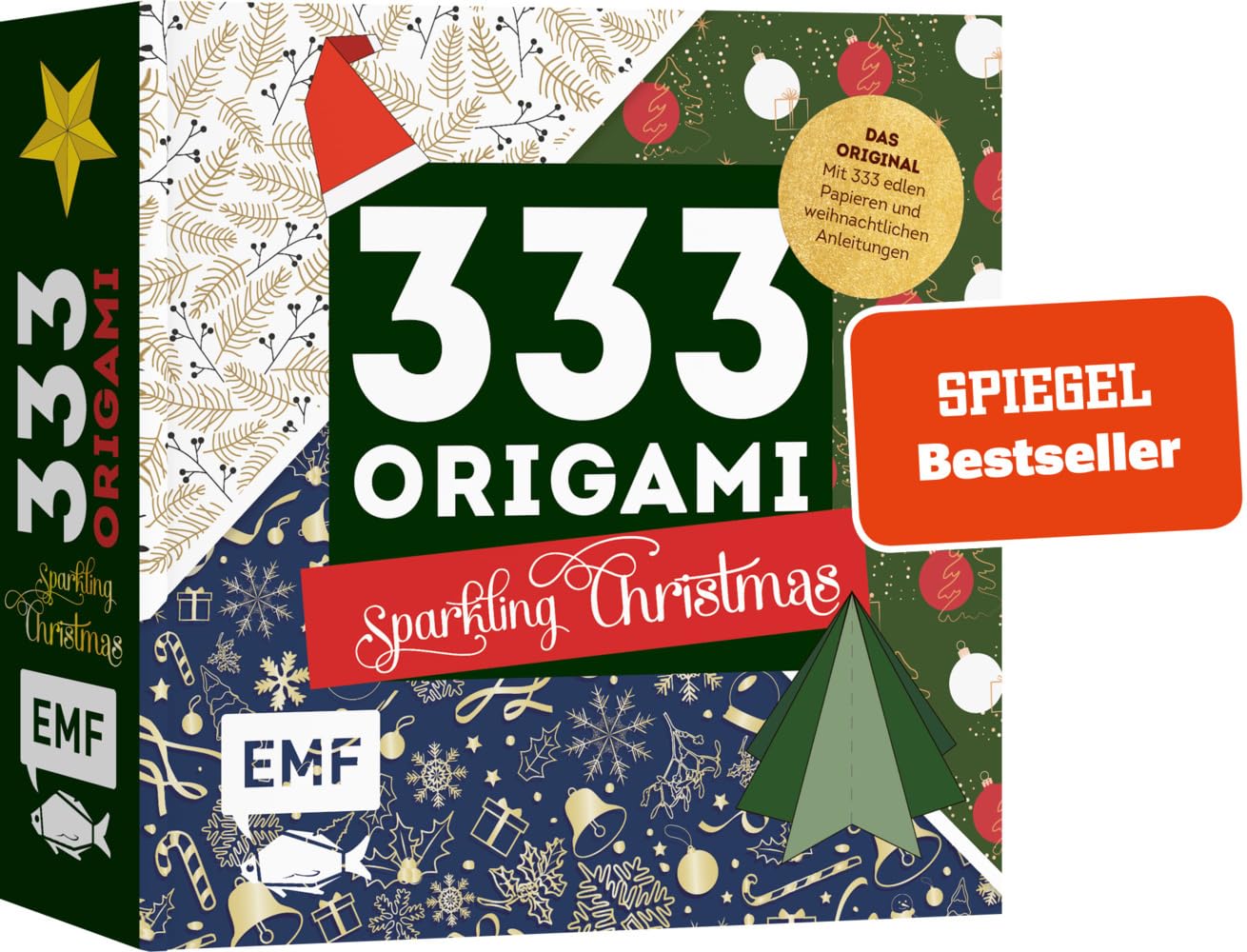 333 Origami – Sparkling Christmas: Das Original – Mit 333 edlen Papieren und weihnachtlichen Anleitungen