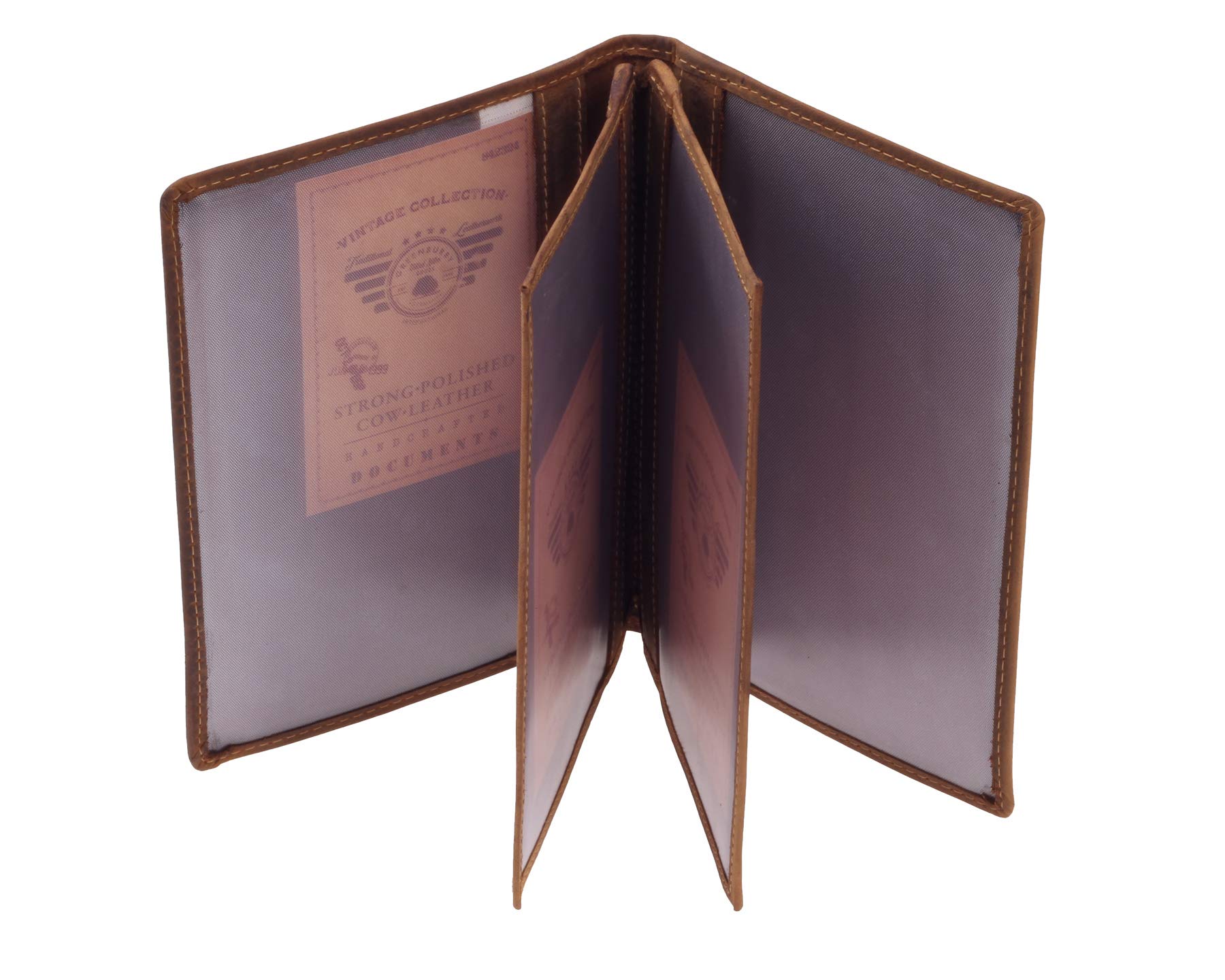 Greenburry Vintage identity card case leather 12 cm, Brown - Image 4