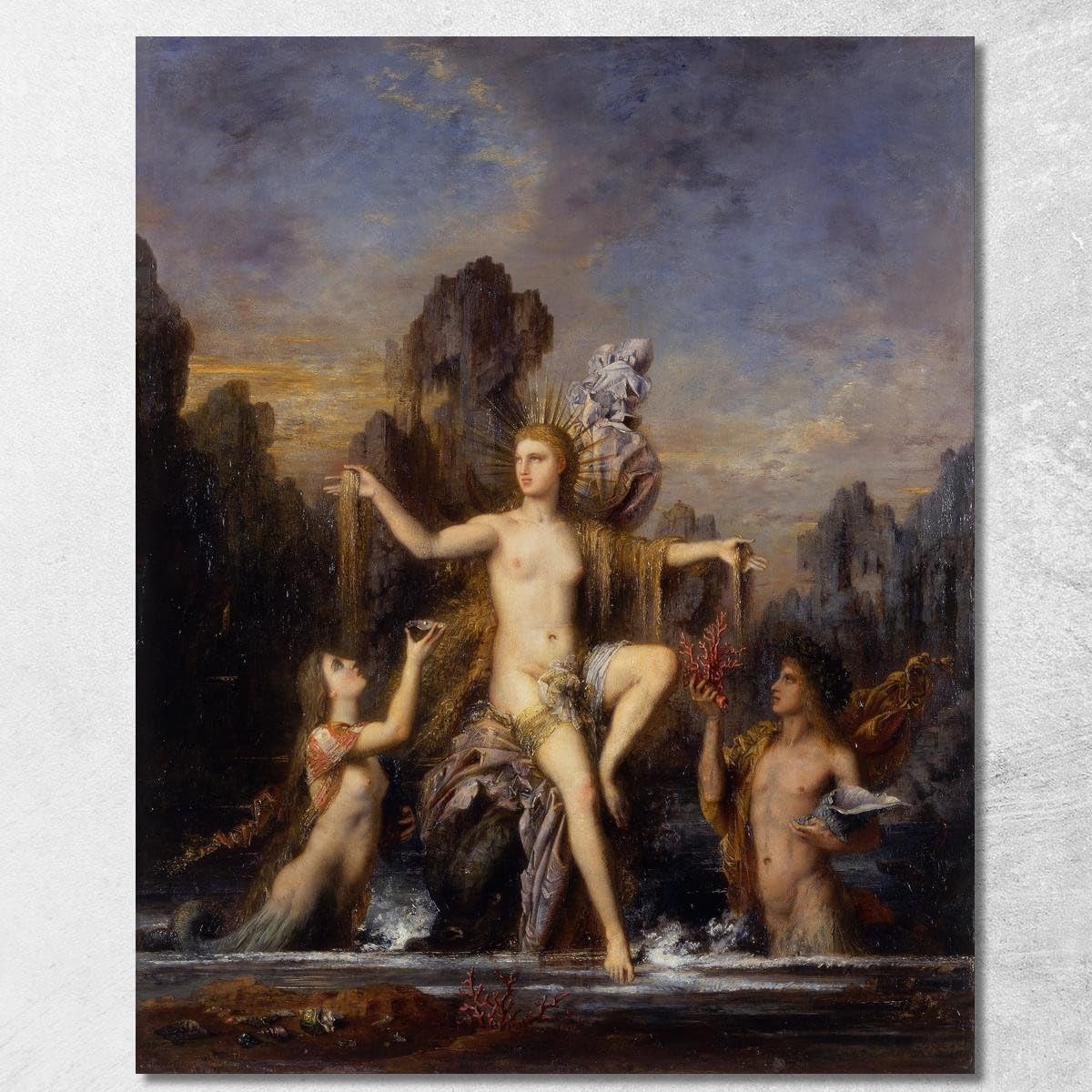 Toile Venus Sorge de la mer Gustave Moreau | Tableau d'art captivant pour vibrer au quotidien
