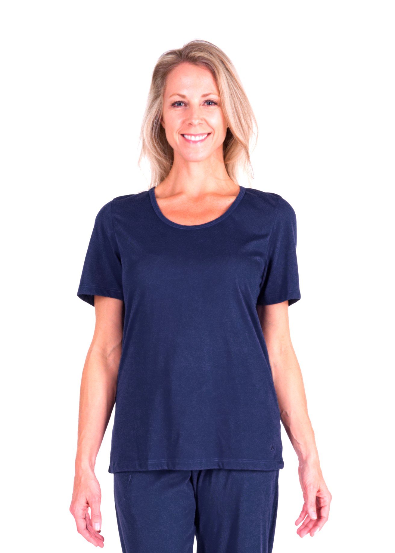 Cool-jamsSweat-Free Scoop Sleep T-Shirt Pajama Tops for Women - Moisture Wicking Womens Top