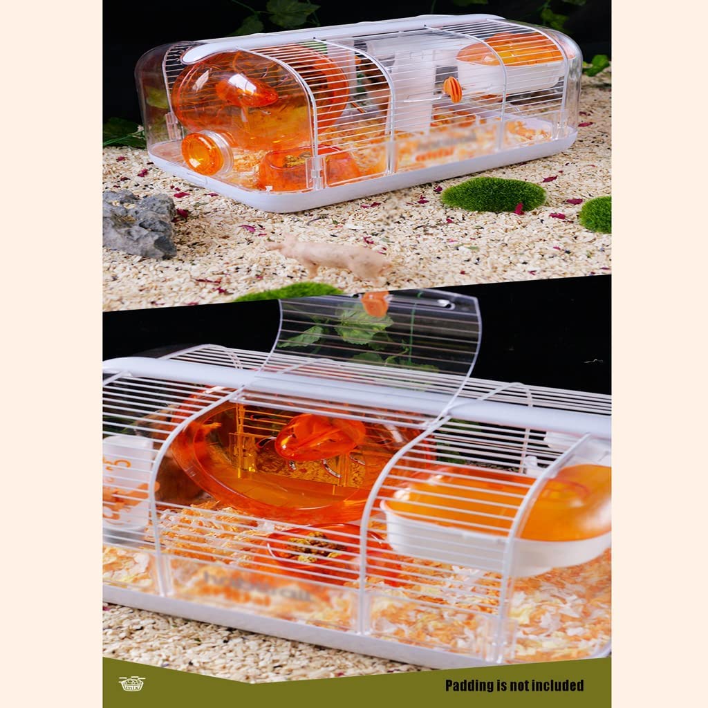 PAASHE Jaula de hámster, Jaula de Transporte de hámster portátil Transparente, jaulas de hámster, Jaula de hámster, casa, Jaula de Animales, Nido de hámster, hábitat de Lujo