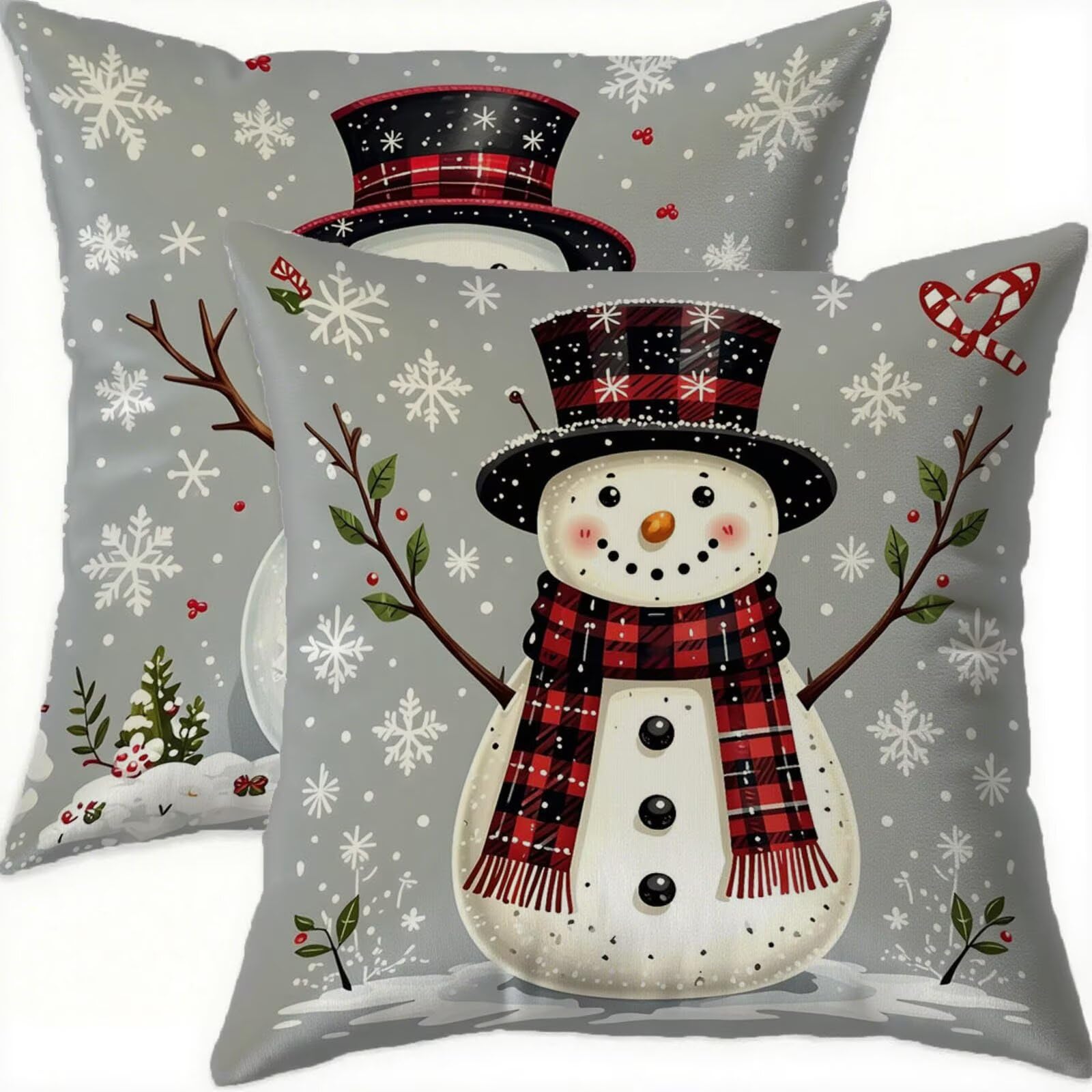 Housse coussin 60x60cm en velours double face de qualité supérieure grise