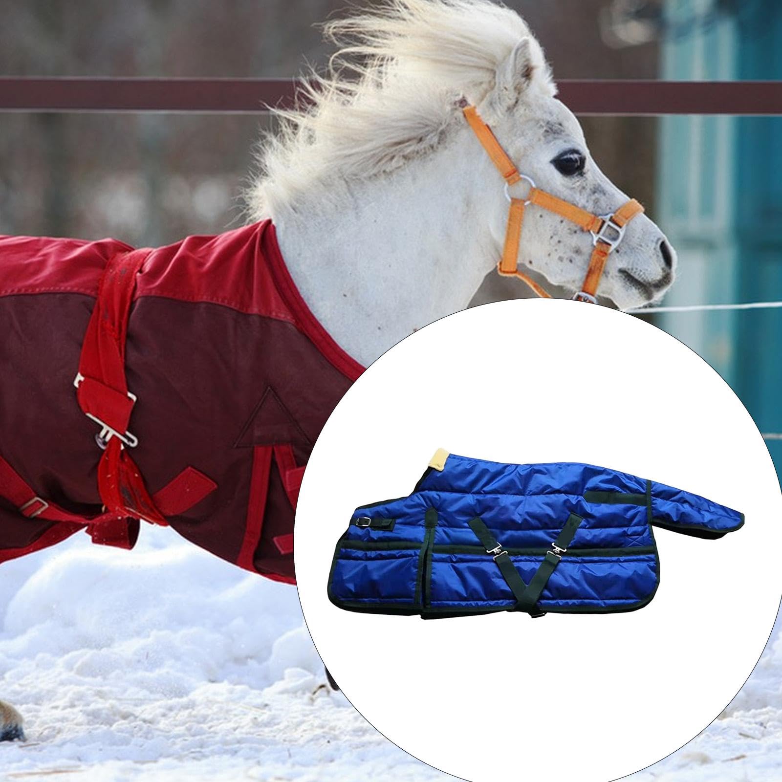 Manta para Caballo, Impermeable, Térmica, Protección contra El Frío, Transpirable, Ropa para Caballos