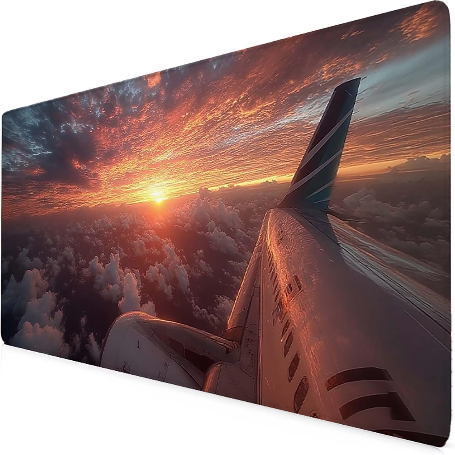 Tappetino Mouse XXL 1200x600mm Rosa Mousepad Aereo Tappetino Scrivania Grande, con base in Gomma Antiscivolo, Impermeabile Sottomano Scrivania per Computer, Ufficio, Accessori Gaming Mouse Pad 5-2279u