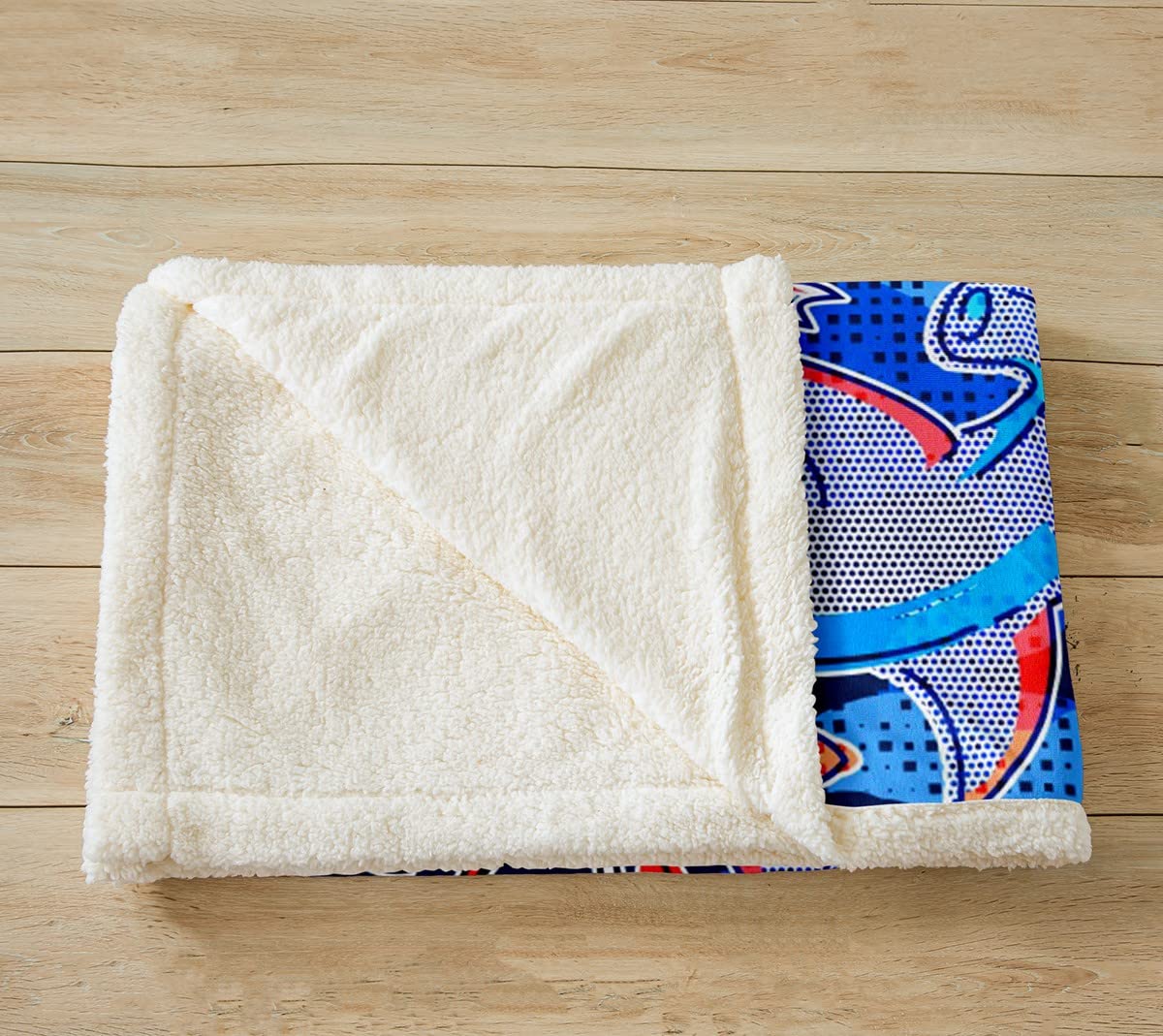 Coperta Sherpa, coperta in pile marino, con motivo a balena, per ragazzi, ragazze, bambini, creature colorate, per divano letto, queen 200 x 200 cm