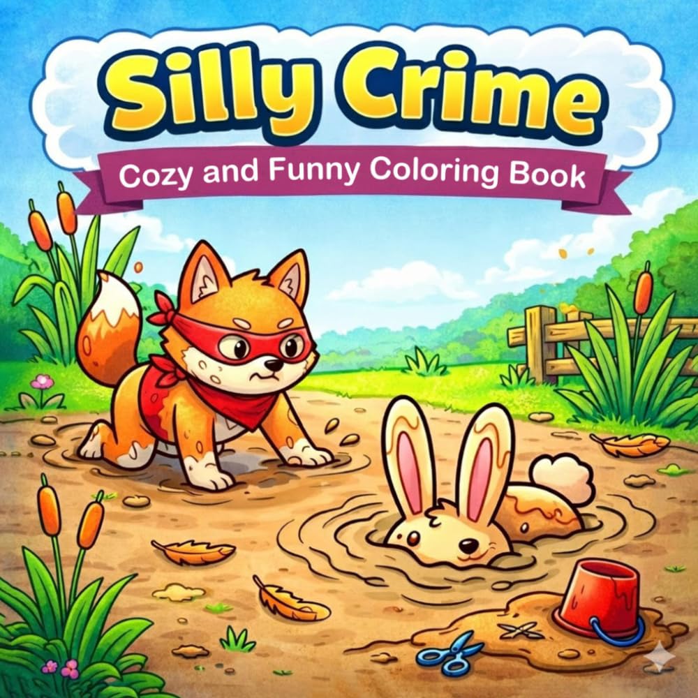 Silly Crime Coloring Book for Adults and Teens: Funny Animals Cozy
