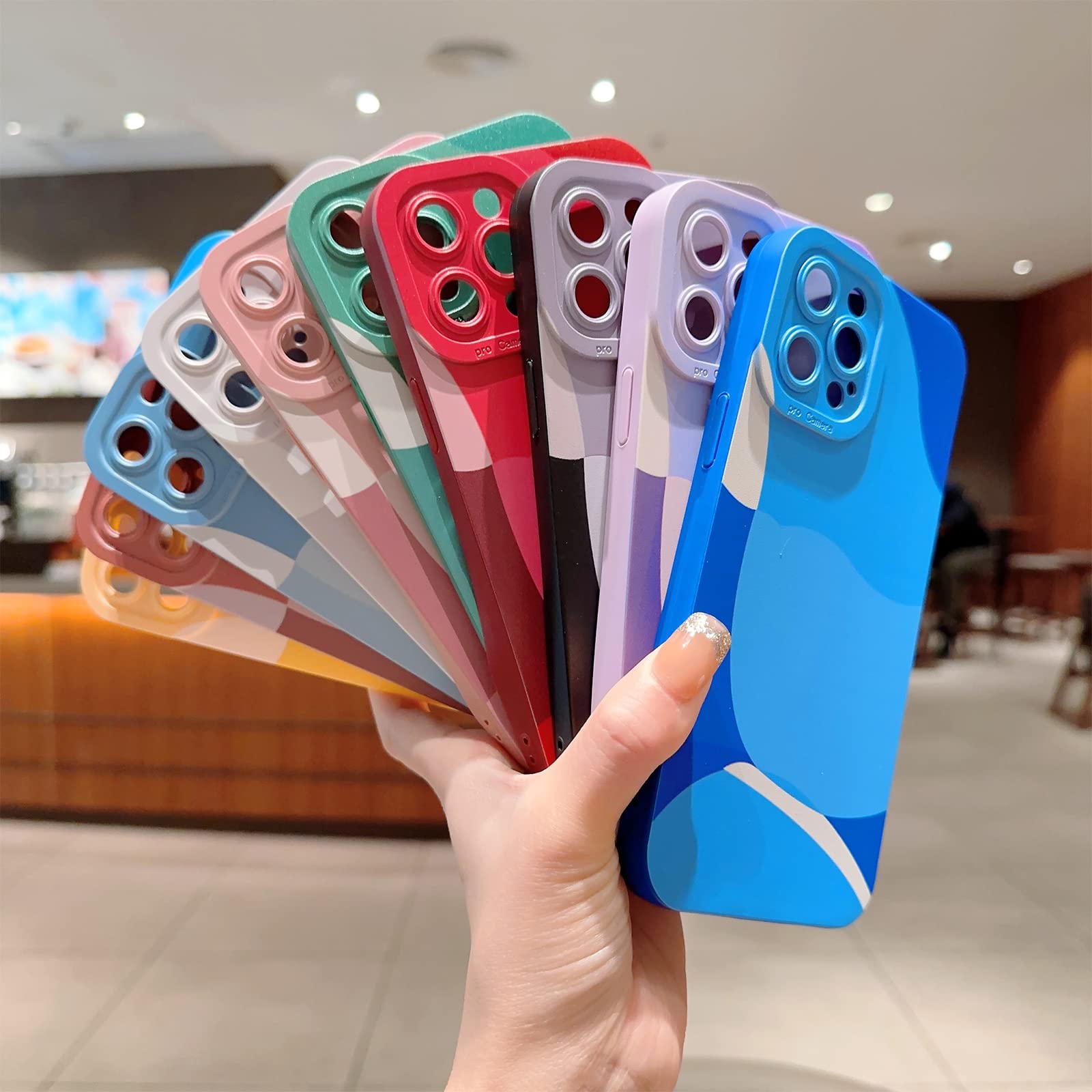 Custodia Per IPhone 12 Pro ECZOIL Con Protezione Fotocamera | Cover Morbida TPU Con Disegno Artistico Colorato, Ultra Sottile E Leggera, Per Donne - Bianco