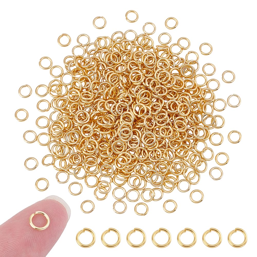 Anneaux ouverts 6mm dorés à l'or 24k pour créer des bijoux chargés d'histoire