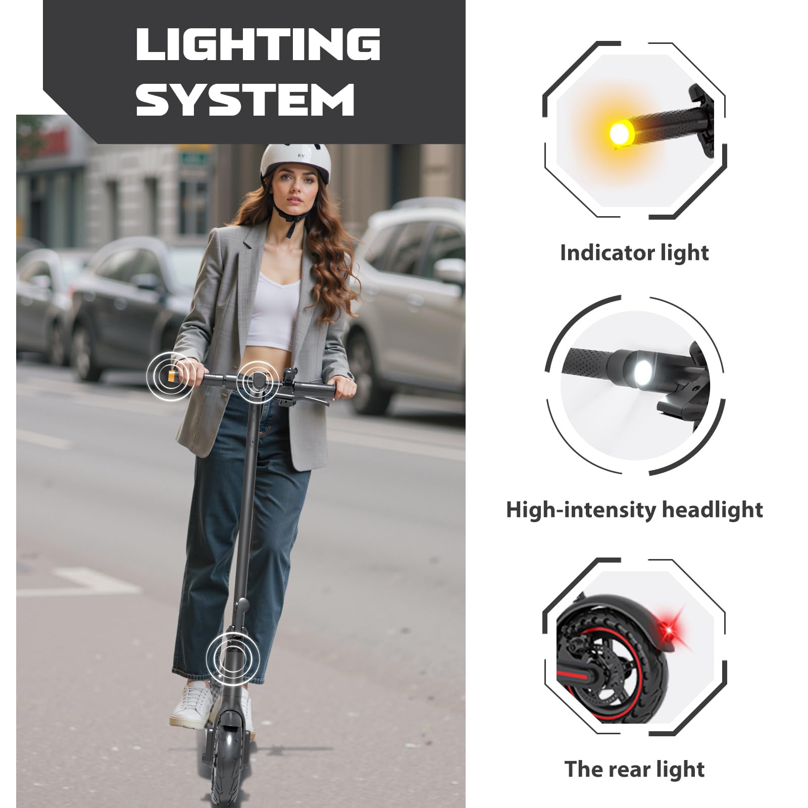 Patinete electrico, Patinete electrico Adultos,Motor de 350 W, Velocidad máxima de 25 km/h, autonomía de 30 km, Equipada con Pantalla LED, Compatible con App, Sistema de Frenos de Disco.