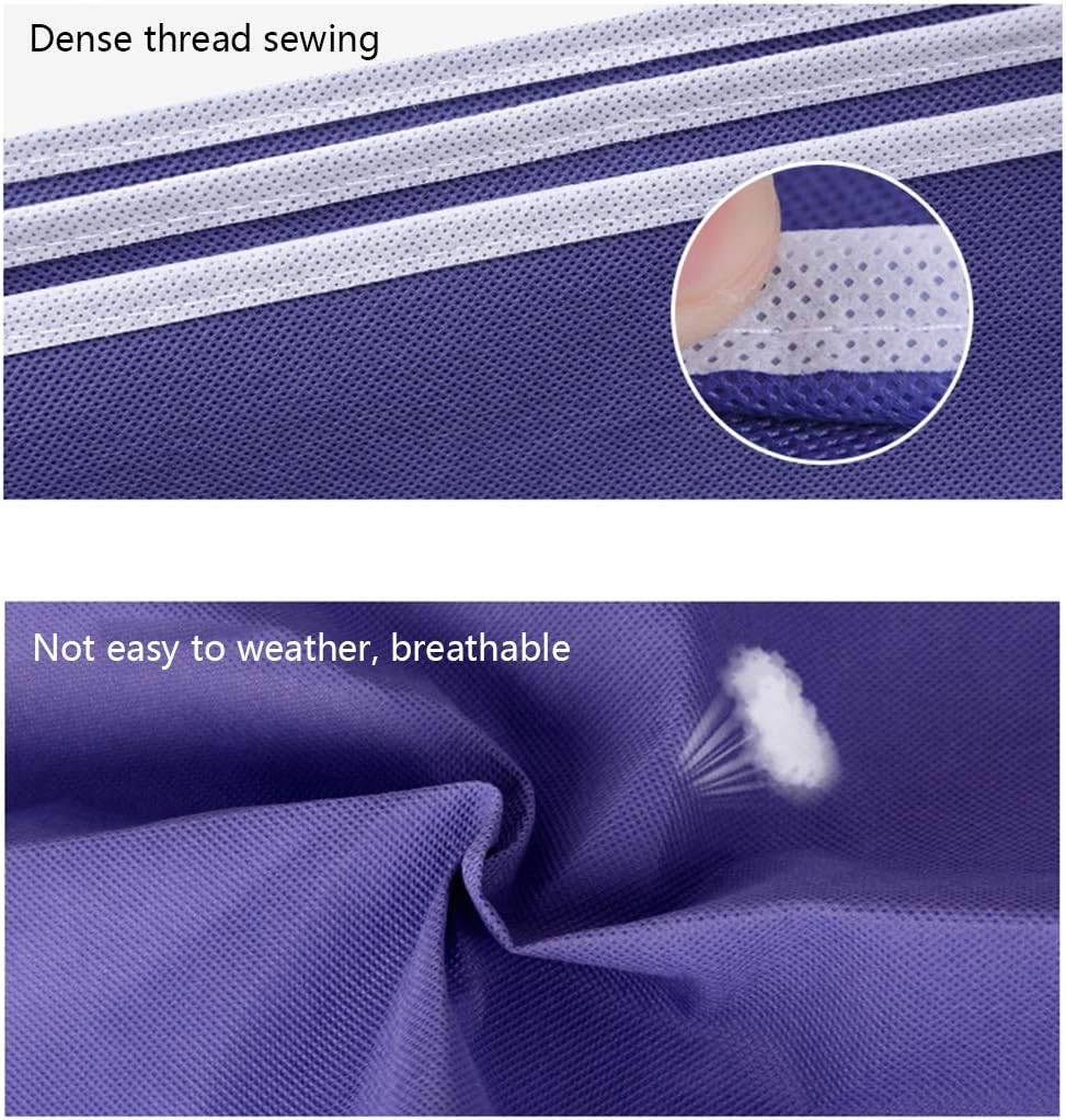 Foldable Closets Simple Wardrobe Fabric Storage Cabinet Single-Layer Canvas Wardrobe with 2 Storage Drawers 7850175CM—Brown and Purple (Purple)