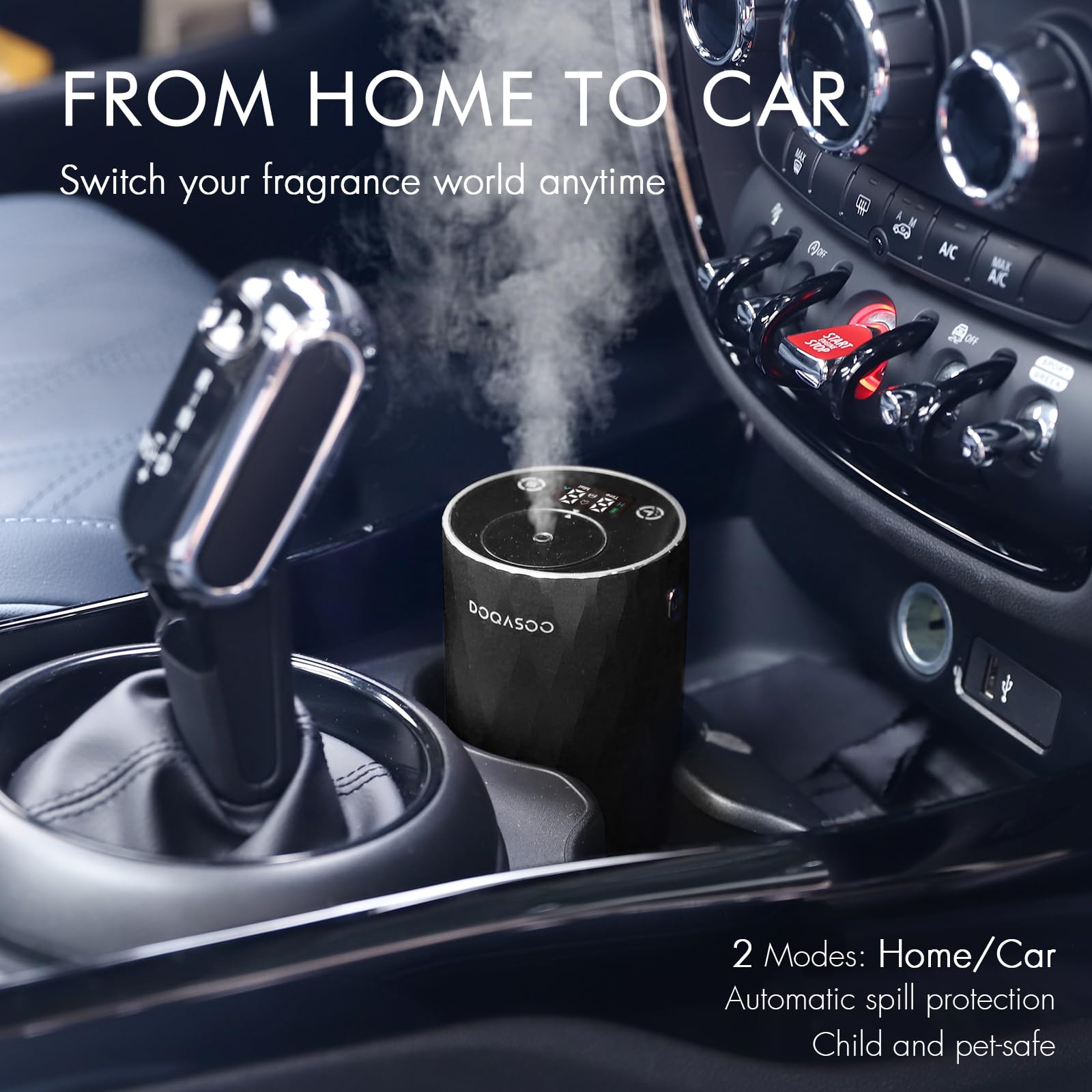 Wasserloser Aroma Diffuser Kabellos - Aluminium-Metallstruktur, 96H Akku & 25dB Leise - Diffusor Für Ätherische Öle Mit Timer & 4 Stufen, Ideal Für Auto, Büro Und Schlafzimmer