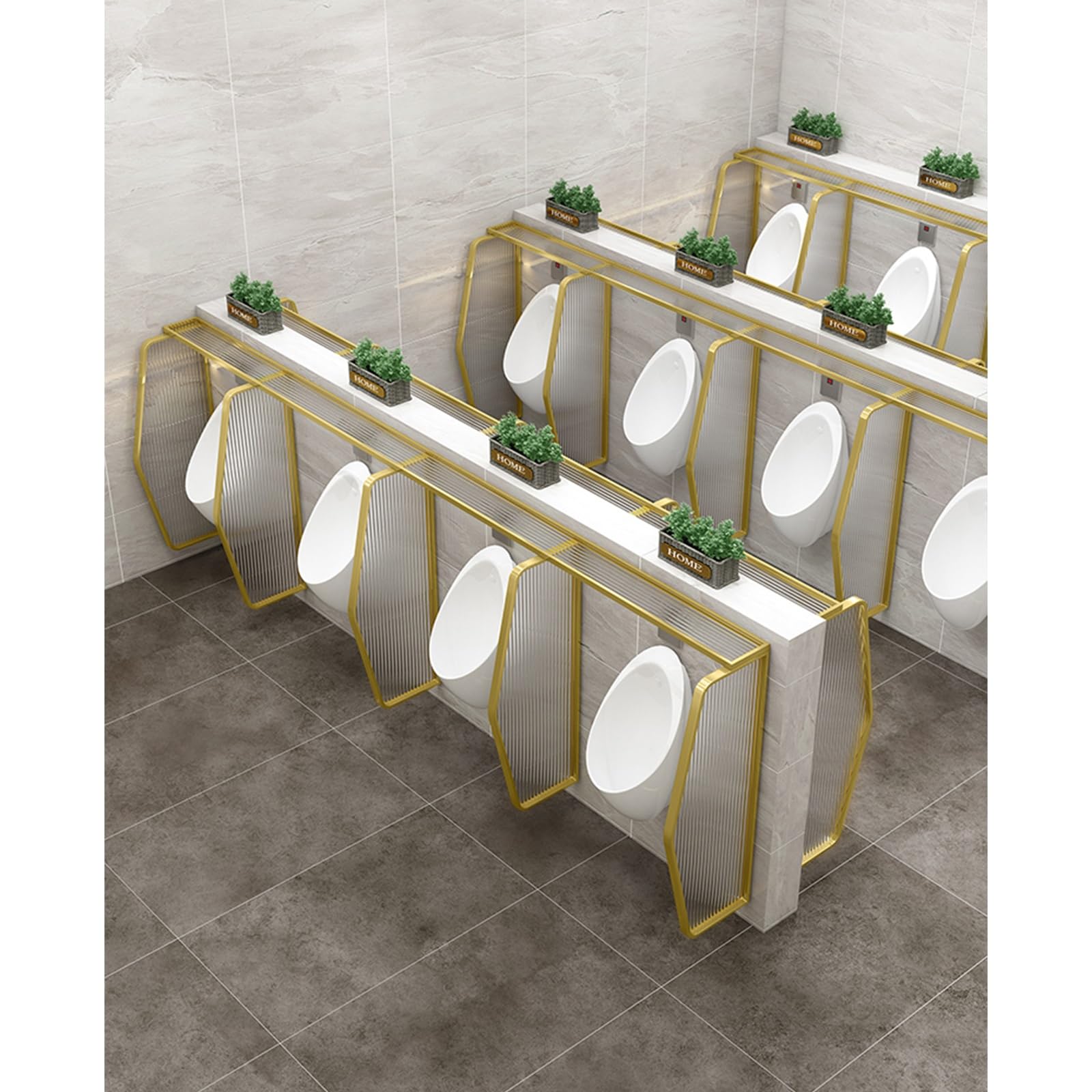 Matériel d'installation diviseur toilette hommes verre trempé opaque