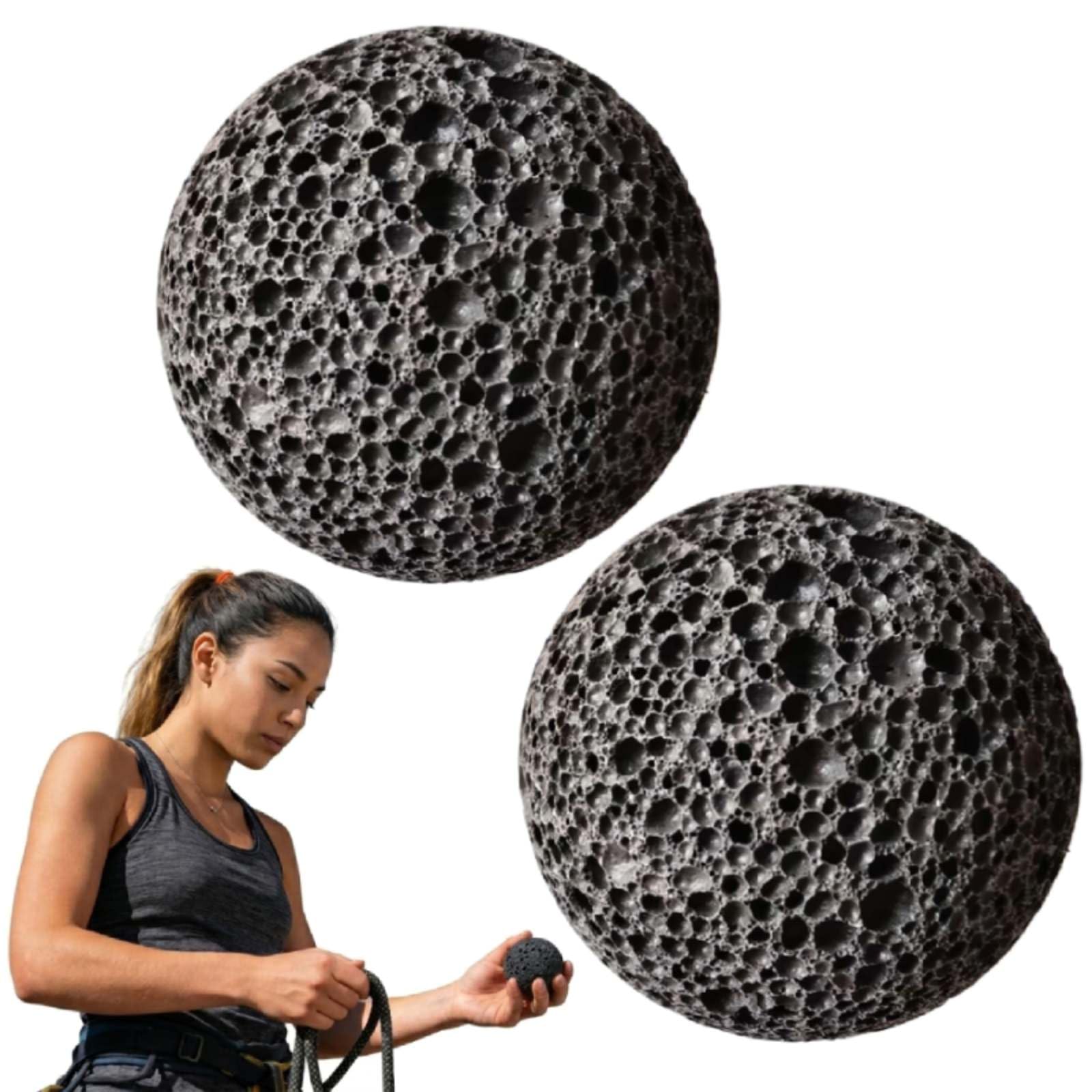 2Pcs Callus Ball for Hand, Moon Grip Ball Callus Rock, Anti-Sweat Grip Strengthener, Skin Conditioning Building Training Fidget, Improve Griip Strength & Reduce Hand Sweat, Grips Trainer for Climbing