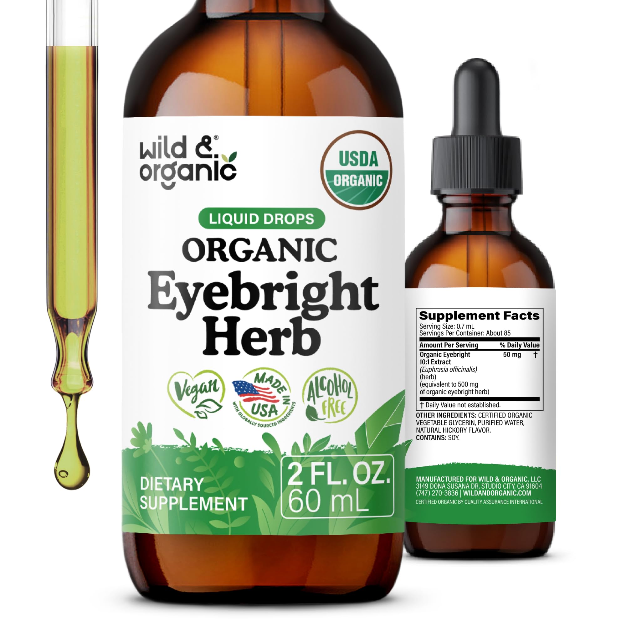USDA Organic Eyebright Herb Tincture - Vision Support Supplement - 4 oz — Amazon image 10