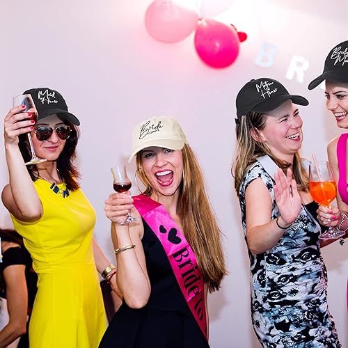 Miniatura 5 de Unittype 8 sombreros de despedida de soltera, sombreros de novia para despedida de soltera, dama de honor, novia, gorra de béisbol para viajes de