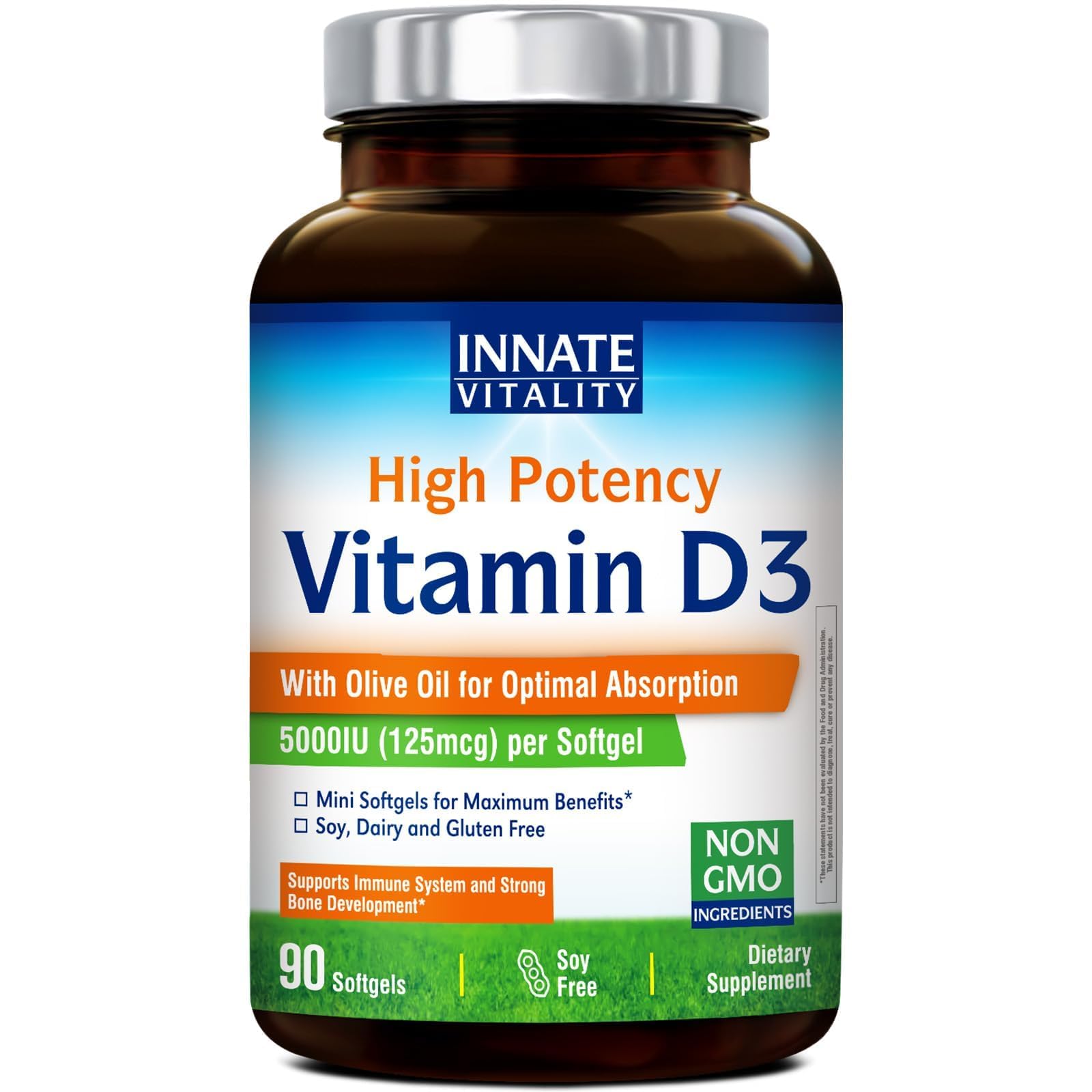 Innate Vitality Vitamin D3 5000 IU (125 mcg)