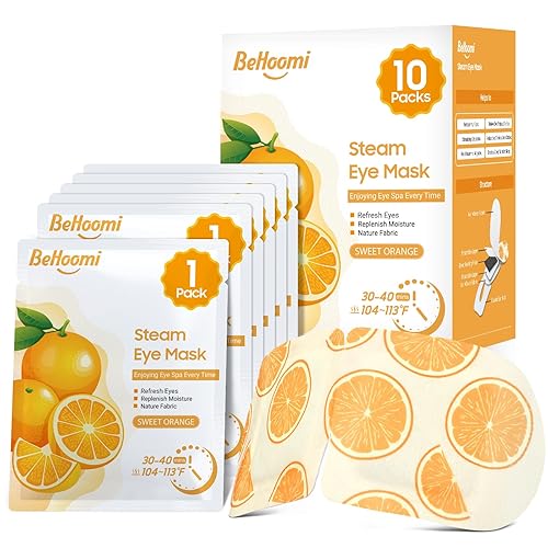 Miniatura 43 de Máscara de ojos de vapor, paquete de 10 mascarillas térmicas, autocalentamiento, desechable, compresa cálida para ojos, máscara de sueño, artículos