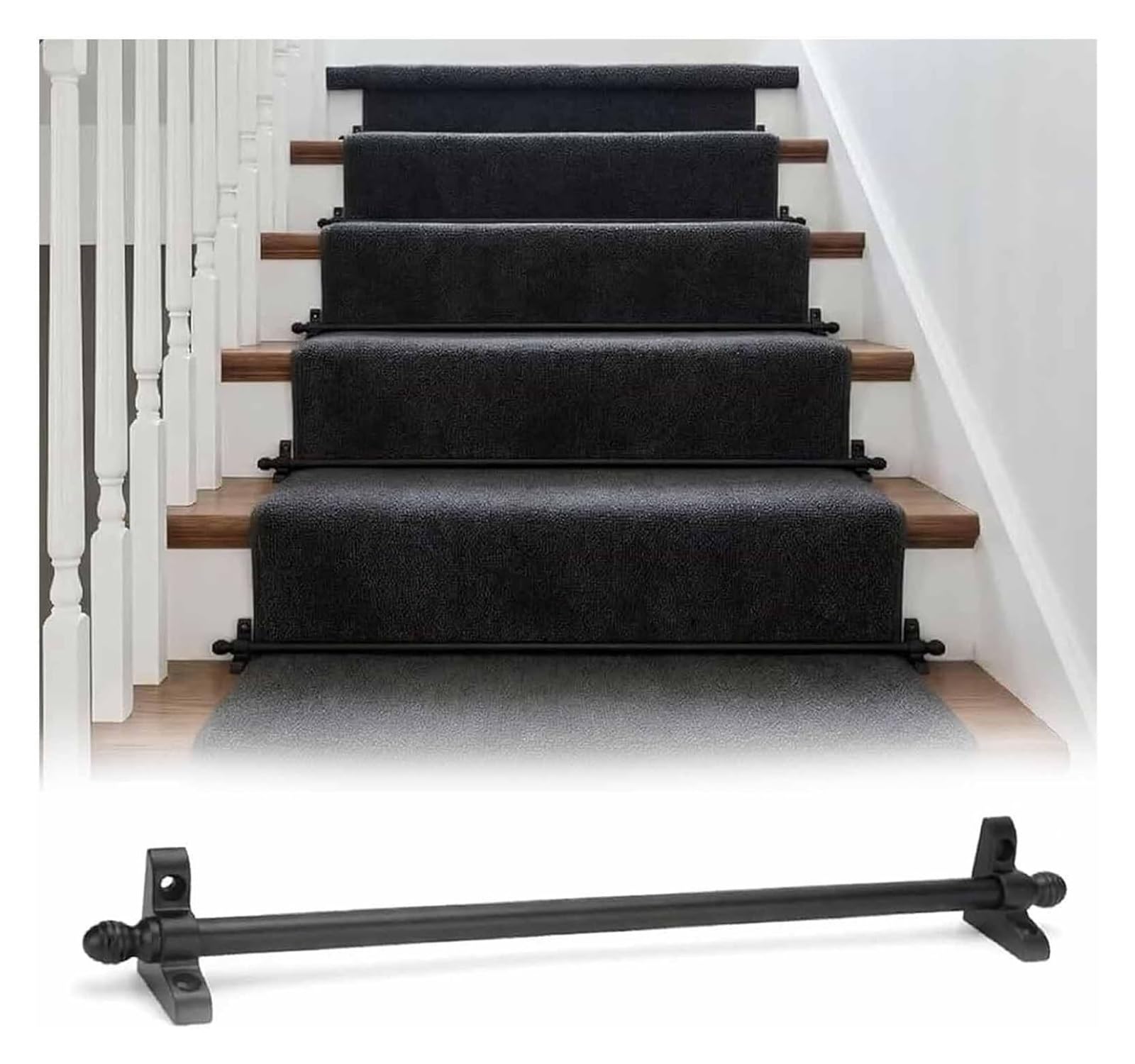 Tiges de tapis d'escalier en laiton élégant pour habiller vos marches avec soin