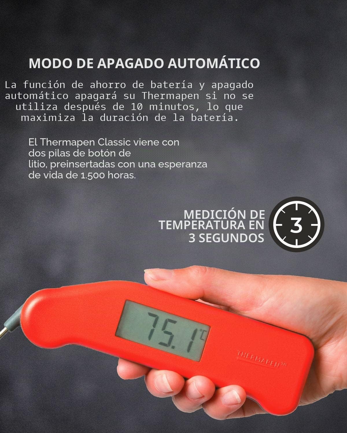 SuperFast Thermapen - professional food thermometer in red by Thermapen