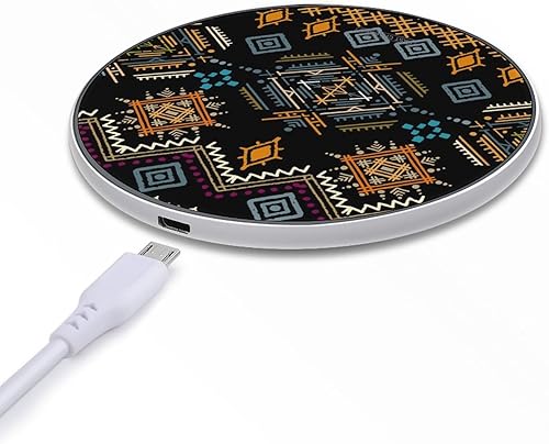 Miniatura 5 de BohoEthnic Pattern Wireless Charger Pad 10W Fast Charging Pad Compatible with iPhone 15 14 13 12 Series Samsung Galaxy Series
