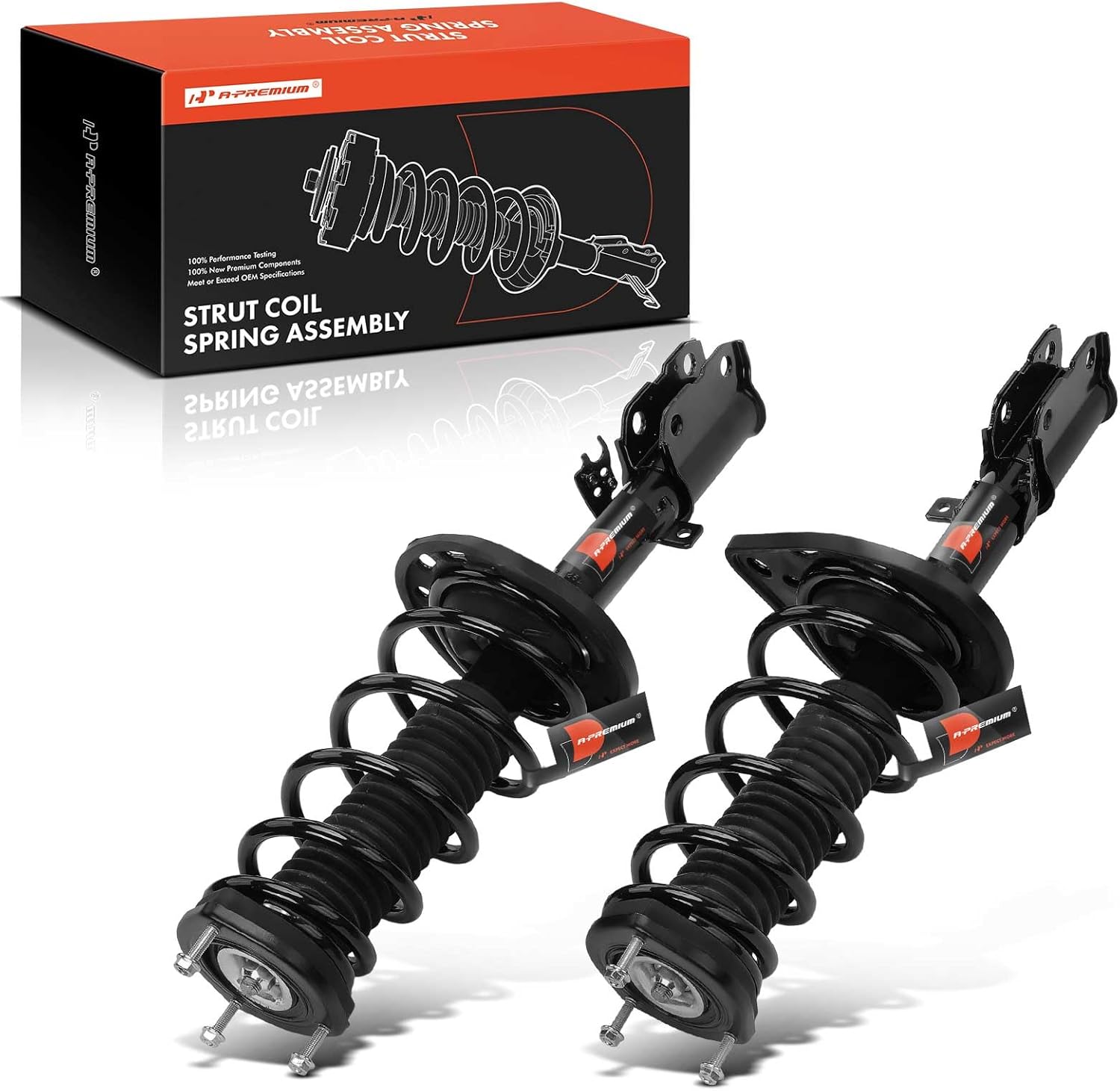 A-Premium Rear Struts Compatible with Toyota Avalon [3.5L] 2013 2014 2015, Limited/XLE/XLE Touring/XLE Touring SE/XLE Premium - 2x Replacement Suspension Complete Strut Assembly Shock with Coil Spring