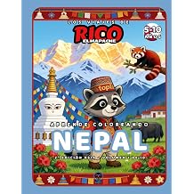 Rico el Mapache en Nepal   Libro de Colorear Educativo para Ni os Himalaya, Banderas de Oraci n, Templos y Animales del Nepal
