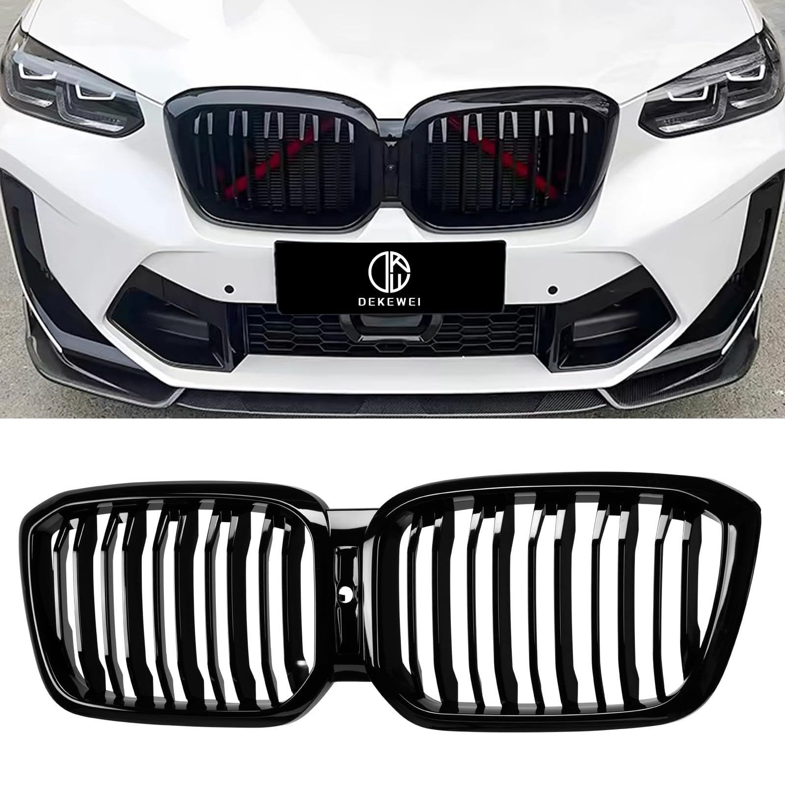 for BMW X3 G01 / X4 G02 2022 2023 sDrive20i xDrive20i M40i Sports M Style Front Kidney Grills