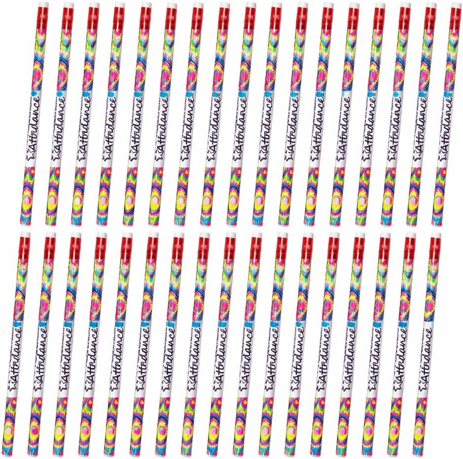 Anderson's, Perfect Attendance Paint Splatter Pencils, Set of 100, School Pencils, Student Awards, Recognition, Teacher, Principal, Classroom Essentials