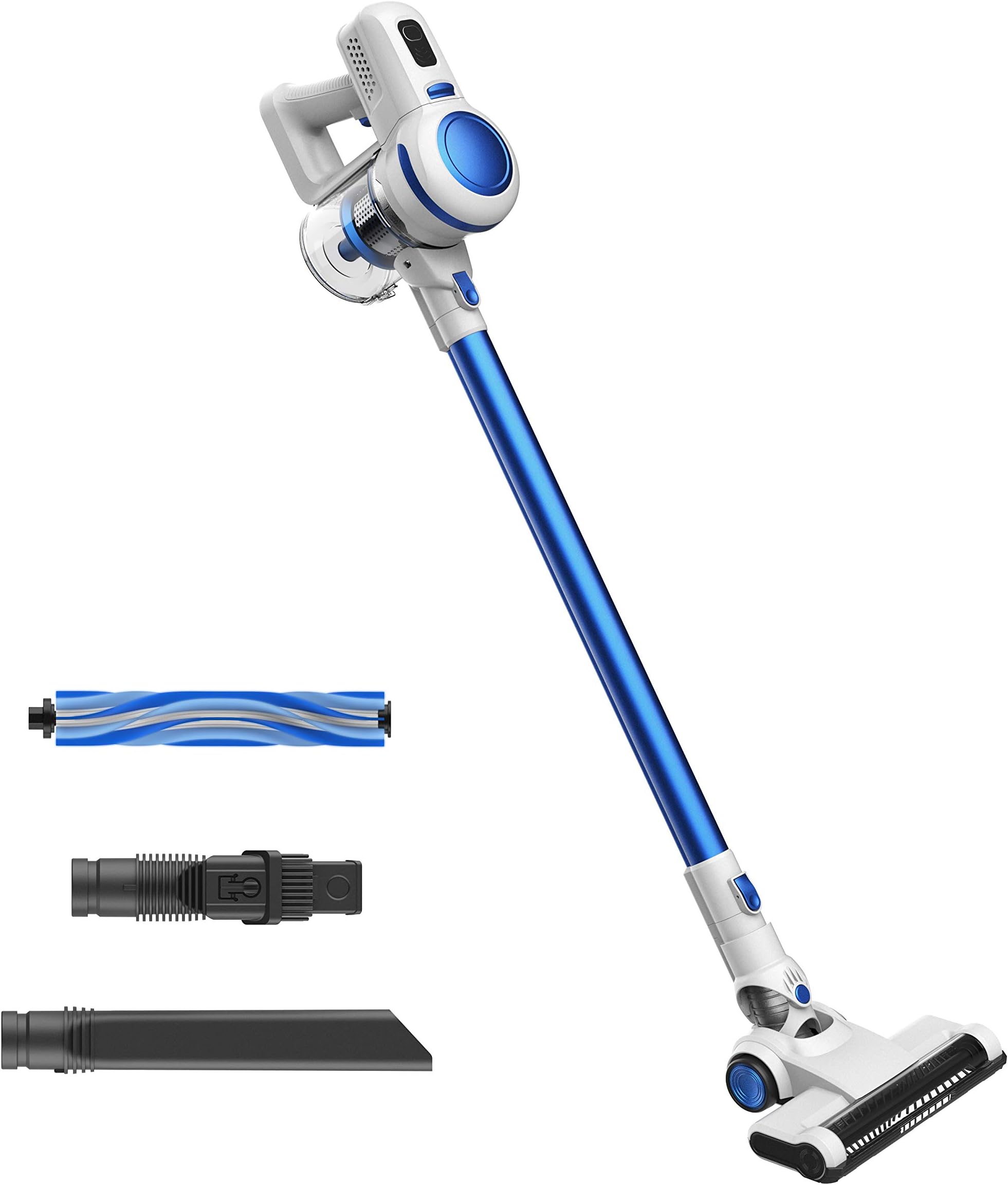 Orfeld Cordless Vacuum, Stick Vacuum Cleaner 2 in 1, 17 kPa Powerful Suction, Lightweight Handheld Vacuum with Detachable Battery, LED Brush for Deep Clean Pet Hair Carpet Hard Floor