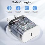 USB C Charger for iPhone 17 16 15 Fast Charging 10ft, 20W Apple USBC Charger Block and Type C to C Cable Cord for iPhone 17 Air/16 Pro/16 Pro Max/15 Pro/15 Pro Max/15 Plus/iPad Pro/Air